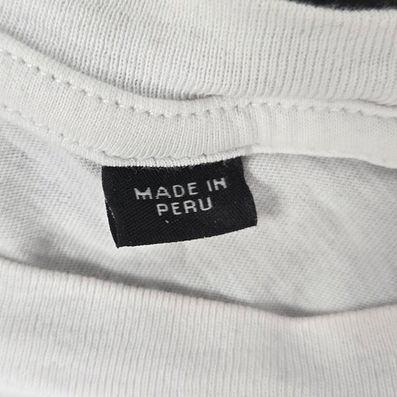 Emporio Armani Graphic T-Shirt Short Sleeve Casual Top White Made in Peru M  VTG - Picture 4 of 9